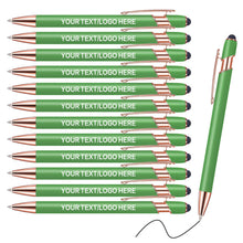 Touch-Sensitive Custom Pens with Logo/Text/Name Printing - Bulk Personalized Ballpoint Pens for Corporate Gifts, Graduation Party Favors (5-2000pcs)