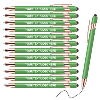 Touch-Sensitive Custom Pens with Logo/Text/Name Printing - Bulk Personalized Ballpoint Pens for Corporate Gifts, Graduation Party Favors (5-2000pcs)