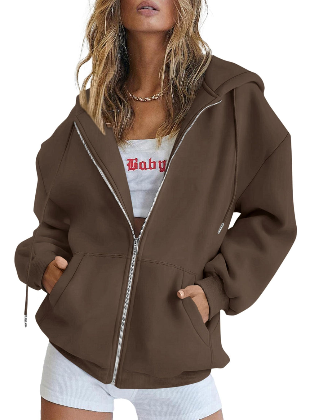 PRETTYGARDEN Women's 2026 Spring Zip Up Y2K Hoodies Casual Long Sleeve Sweatshirts Fall Winter Track Jackets with Pockets