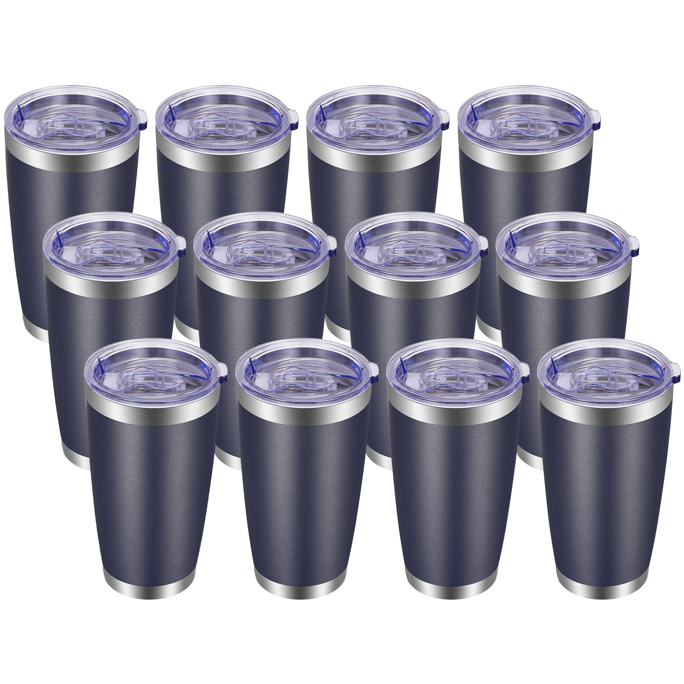 VEGOND 20oz Tumbler with Lid and Straw Stainless Steel Tumbler Cup Vacuum Insulated Double Wall Travel Coffee Mug Powder Coated Coffee Cup, Blue, 1 Pack