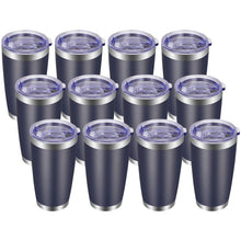 VEGOND 20oz Tumbler with Lid and Straw Stainless Steel Tumbler Cup Vacuum Insulated Double Wall Travel Coffee Mug Powder Coated Coffee Cup, Blue, 1 Pack