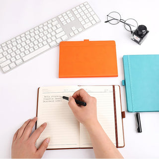Customizable Personalized Notebook | Custom Logo, Text & Image A5 Journal Notebook | 200 Lined Pages 8.5" x 5.8" | Daily Writing Journal for Office, Students & Gift Giving, Black