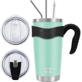 WETOWETO 20oz Tumbler, Stainless Steel Vacuum Insulated Coffee Travel Mug, Double Wall Powder Coated Insulated Coffee Mug Travel Mug with Lid Thermal Cup for Outdoor (Navy Blue, 1 Pack)