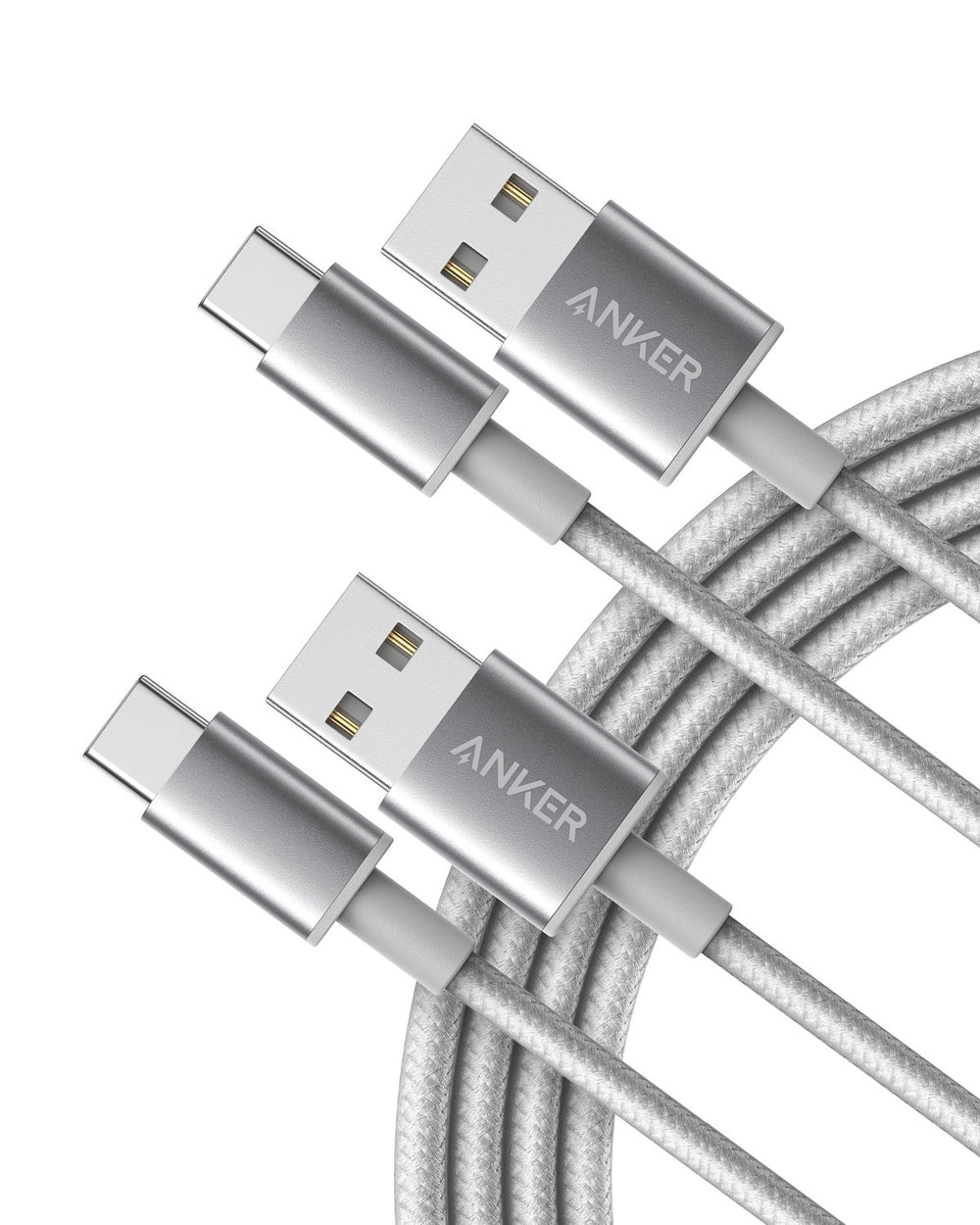Anker Cable [2 Pack 6ft], USB A to USB C Cable for iPhone 17 Series,Samsung Galaxy S10 S10+, LG V30, Beats Fit Pro and More (Black).