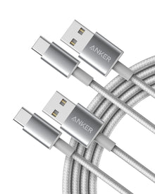 Anker Cable [2 Pack 6ft], USB A to USB C Cable for iPhone 17 Series,Samsung Galaxy S10 S10+, LG V30, Beats Fit Pro and More (Black).