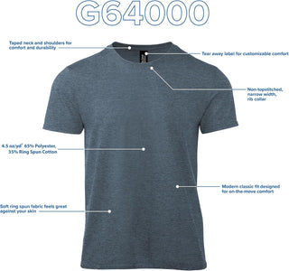 Gildan Adult Softstyle Cotton T-Shirt, Style G64000, Multipack