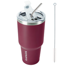 BJPKPK 30oz Stainless Steel Tumbler Color Block Insulated Tumblers Cup with Lid and Straw, Double Walled Travel Coffee Mug,Mint