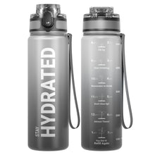Sahara Sailor Water Bottle 32oz, Durable and Leakproof Water Bottles Motivational with Time Marker, Tritan, BPA Free, Wide Mouth with Easy Clean Brush for Gym, Travel, Home, School, Office (1 Bottle)