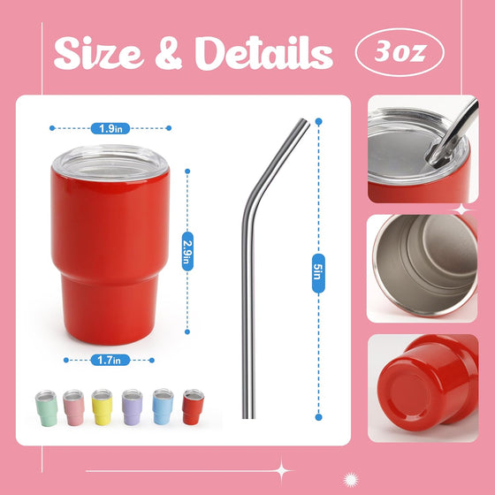 Joyclub Bundle of 6 Pack Mini Tumblers and 24 Pack Gift Boxes with Ribbon - hover image