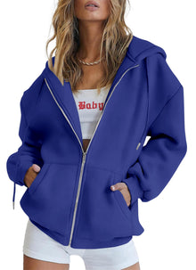 PRETTYGARDEN Women's 2026 Spring Zip Up Y2K Hoodies Casual Long Sleeve Sweatshirts Fall Winter Track Jackets with Pockets