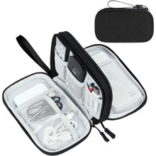 FYY Travel Cable Organizer Pouch Electronic Accessories Carry Case Portable Waterproof Double Layers All-in-One Storage Bag for Cord, Charger, Phone, Earphone Black