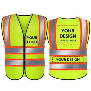 BeautyWill Custom Safety Vest Logo Class 2 High Visibility Reflevtive Vest Outdoor Protective Workwear