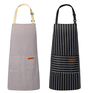 VALOME 2 Pack Kitchen Aprons, Apron for Cooking with 2 Pockets, Unisex Adjustable Neck Strap Chef Aprons for Men Women