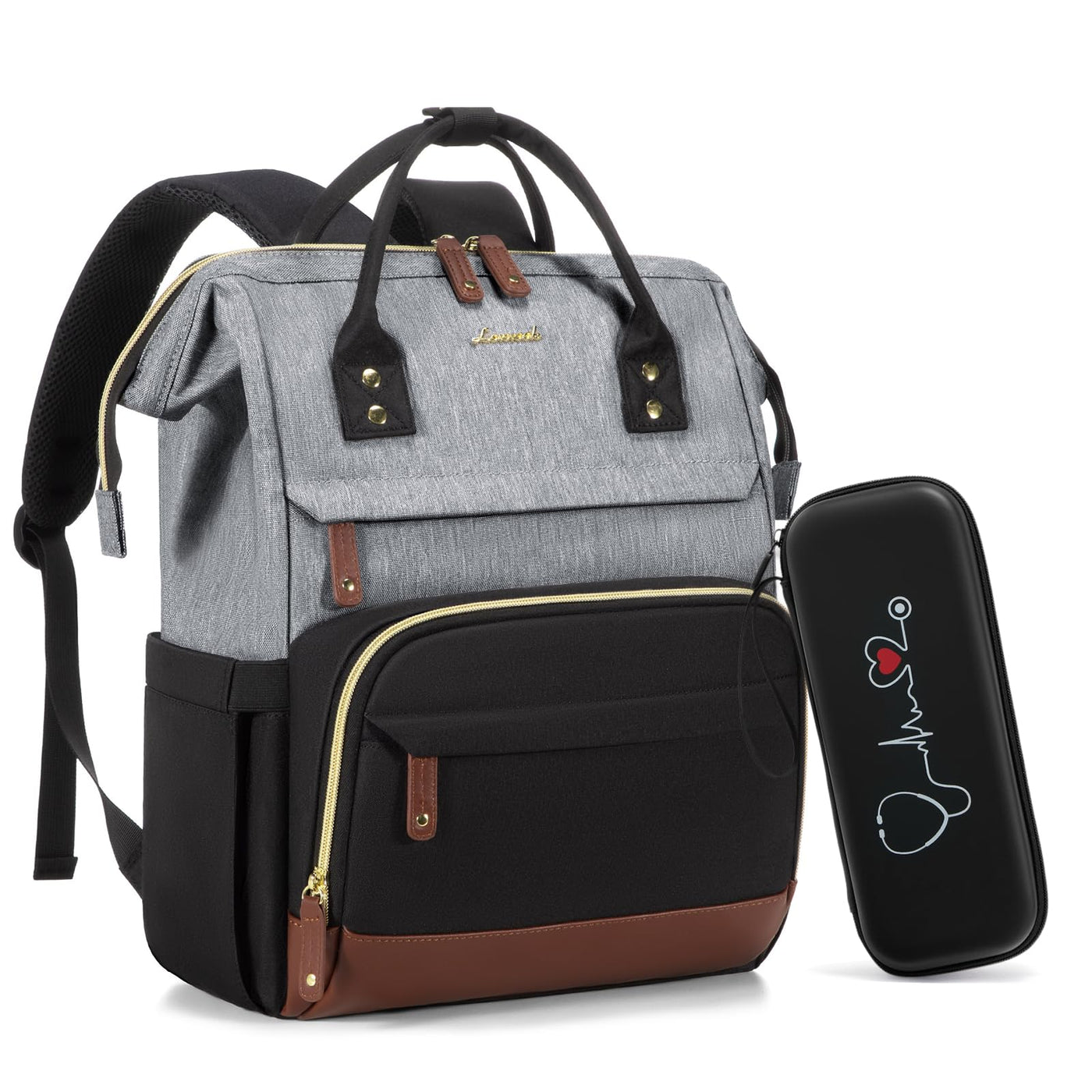 LOVEVOOK Laptop Backpack for Women, 15.6 Inch Work Business Backpacks Purse With Large Capacity, Waterproof Nurse Bag College Bookbag for School, Waterproof Casual Daypack for Travel