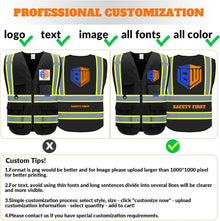 BeautyWill Custom Safety Vest Logo Class 2 High Visibility Reflevtive Vest Outdoor Protective Workwear