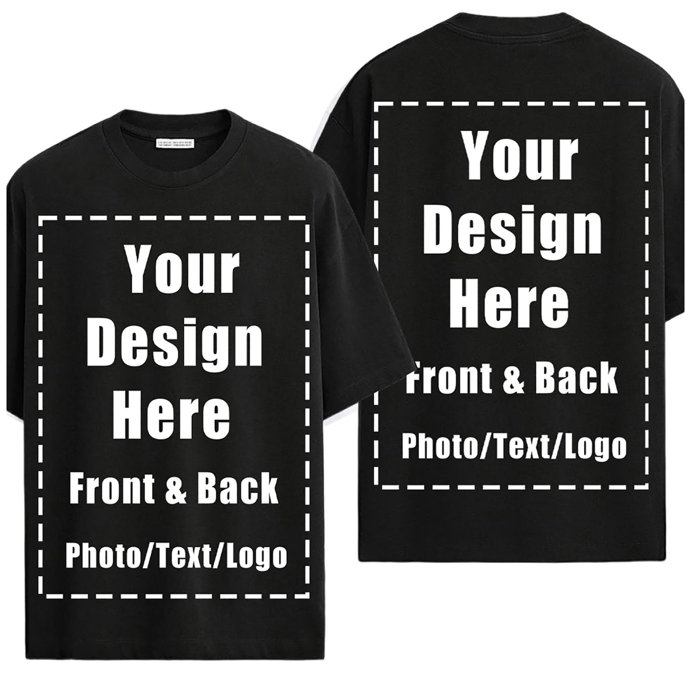 Custom T Shirts Front Back for Men Women Personalized T-Shirt Add Your Own Design with Image Text Logo Tee Tops