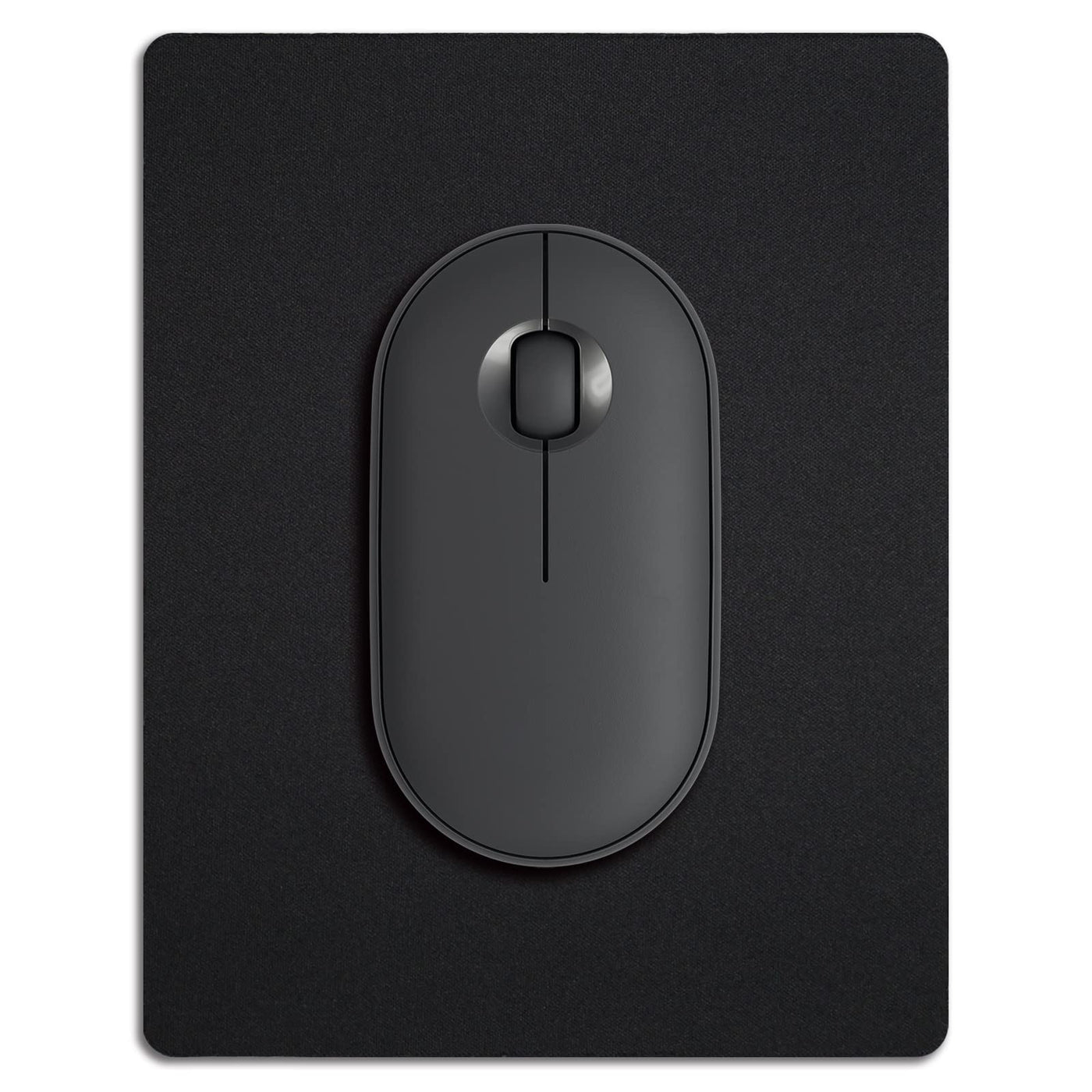 Small Mouse Pad 3 Pack, Mini Mouse Pads for Wireless Mouse and Laptop Computer, Portable Mousepad with Non-Slip Rubber Base & Waterproof Surface - Black -5.5 x 7 in
