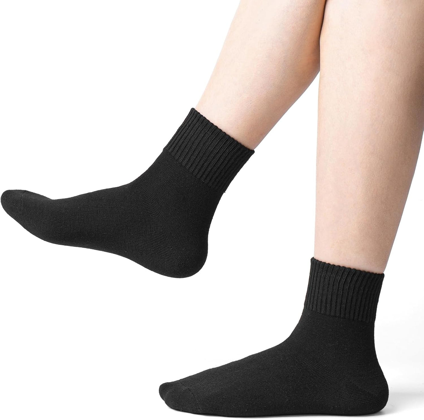 Cotton Women Boot Socks: Aesthetic Soft Crew for Fall Winter Size 6-11 (3/6 Pack)
