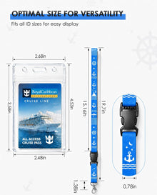 Avorast 5 Pack Cruise Lanyards for Ship Cards, Cruise Essentials 2026 for Carnival, Royal Caribbean, NCL, Lanyards for ID Badges with Detachable Buckle & Waterproof ID Badge Holders (Mix)