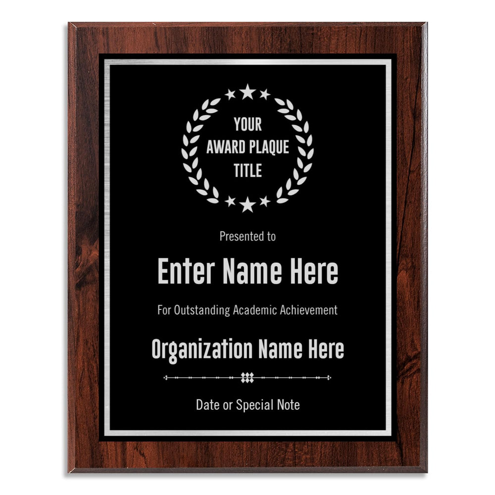 Custom Plaque - Add Title and Text - Award Plaque for Employee of the Month, Perfect as Retirement Plaque, Thank You, Service Recognition and Appreciation Gifts - Personalized Plaque for Men/Women (UV Print Gold/Black Plate, 6" X 8")
