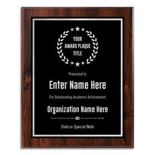 Custom Plaque - Add Title and Text - Award Plaque for Employee of the Month, Perfect as Retirement Plaque, Thank You, Service Recognition and Appreciation Gifts - Personalized Plaque for Men/Women (UV Print Gold/Black Plate, 6" X 8")