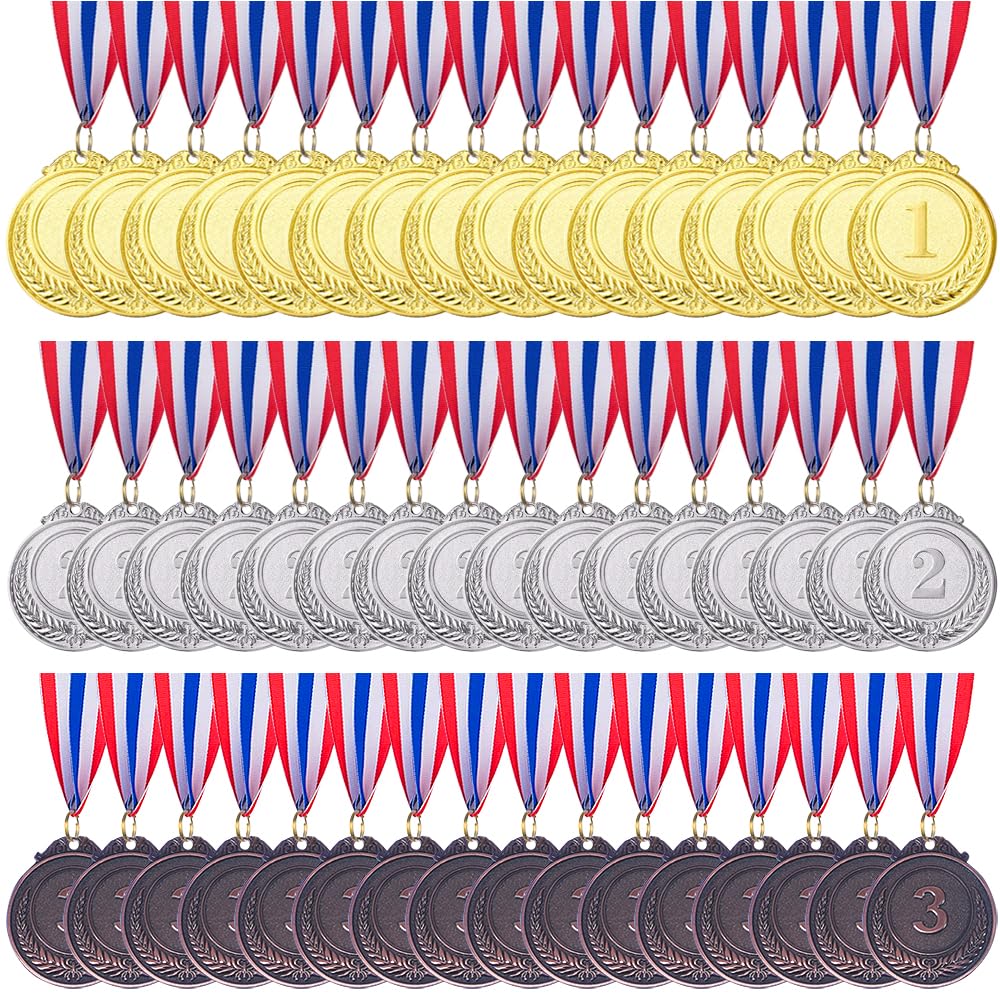 Gold Silver Bronze Award Medals-Winner Medals Gold Silver Bronze Prizes for Competitions, Party, 2 Inches