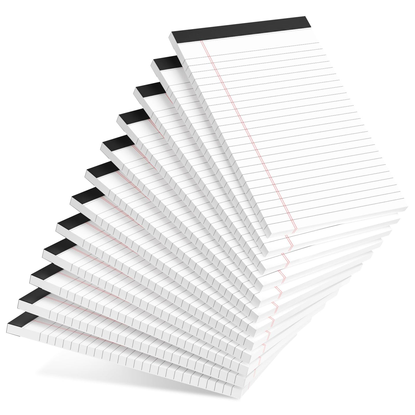 AILZFEI 5pcs Colored Note Pads 5x8 College Ruled Small Legal Pads Paper Notepads 5 Pack Study Back Writing Pads 5 x 8 Paper Pads Perforated Narrow Ruled Pads of Paper 30 Sheets/Pack