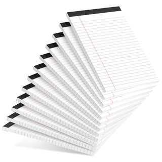 AILZFEI 5pcs Colored Note Pads 5x8 College Ruled Small Legal Pads Paper Notepads 5 Pack Study Back Writing Pads 5 x 8 Paper Pads Perforated Narrow Ruled Pads of Paper 30 Sheets/Pack