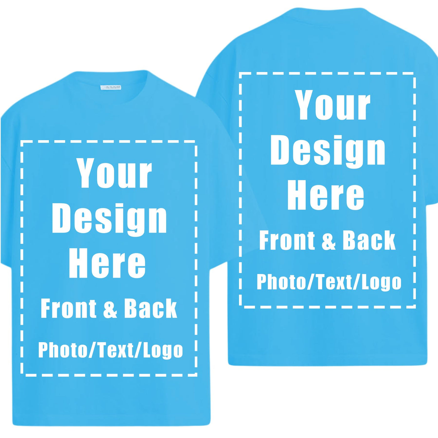 Custom T Shirts Front Back for Men Women Personalized T-Shirt Add Your Own Design with Image Text Logo Tee Tops
