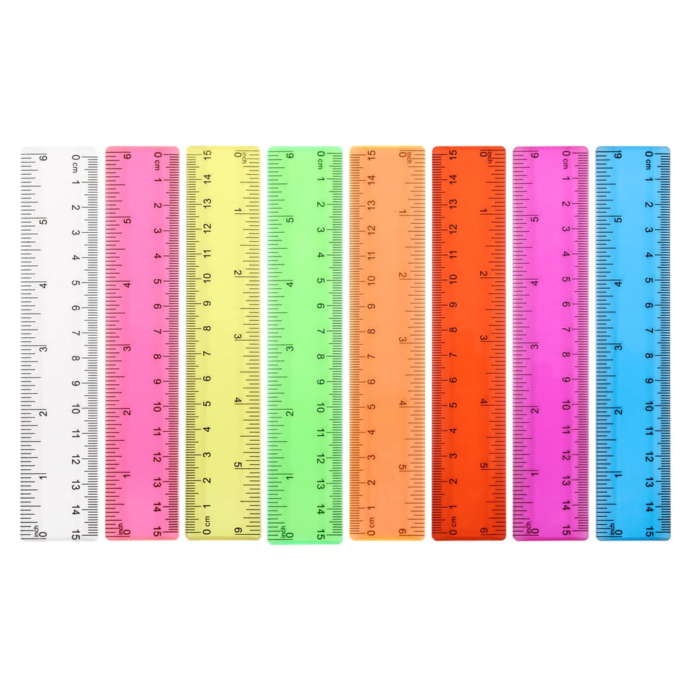 Ruler 12 Inch,Kid Rulers for School,Rulers Bulk for Classroom 8 Pack