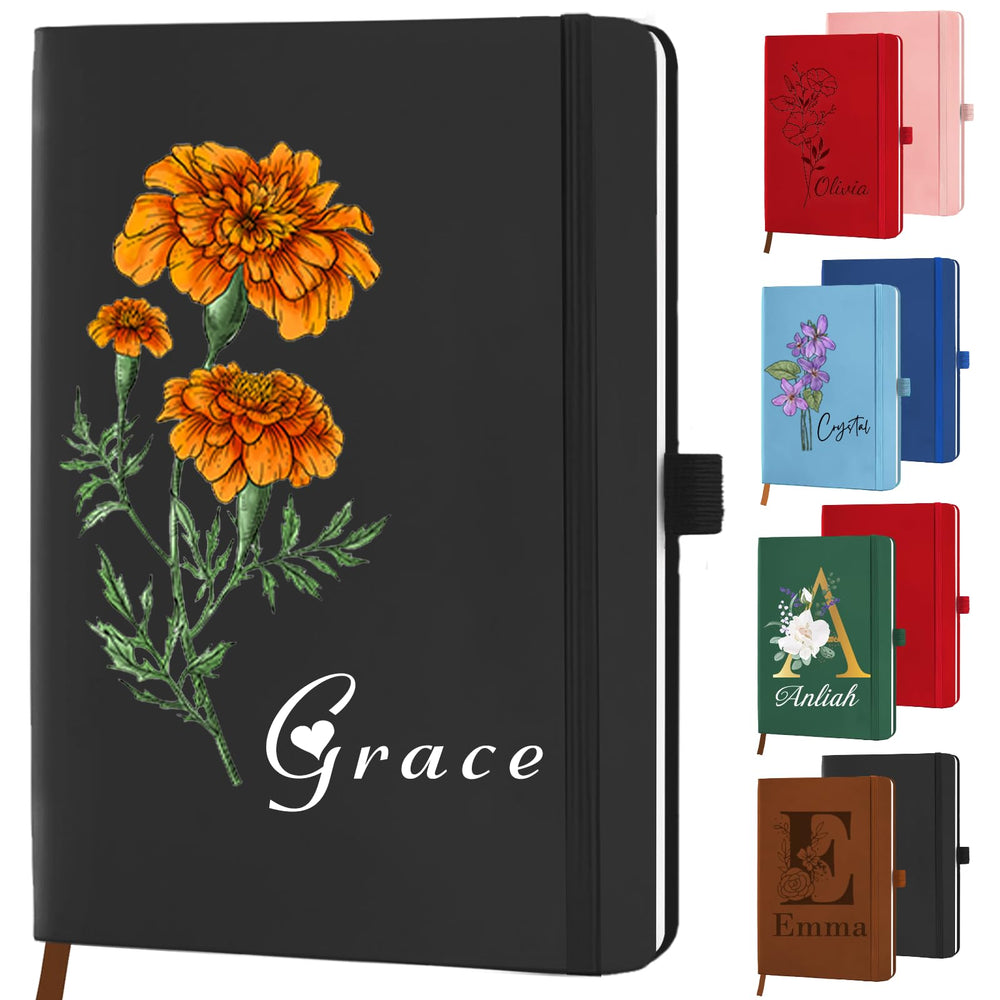 STREADVE Personalized Journal Notebook with Logo Photo Custom Journaling Notebook for Women Men College Ruled Notebooks Design Leather Lined Journals Gift for Work School Business Church