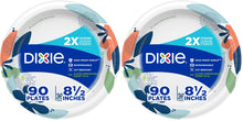 Dixie Medium Paper Plates, 8.5 Inch, 90 Count, 2X Stronger*, Microwave-Safe, Soak-Proof, Cut Resistant, Disposable Plates For Everyday Breakfast, Lunch, & Dinner Meals