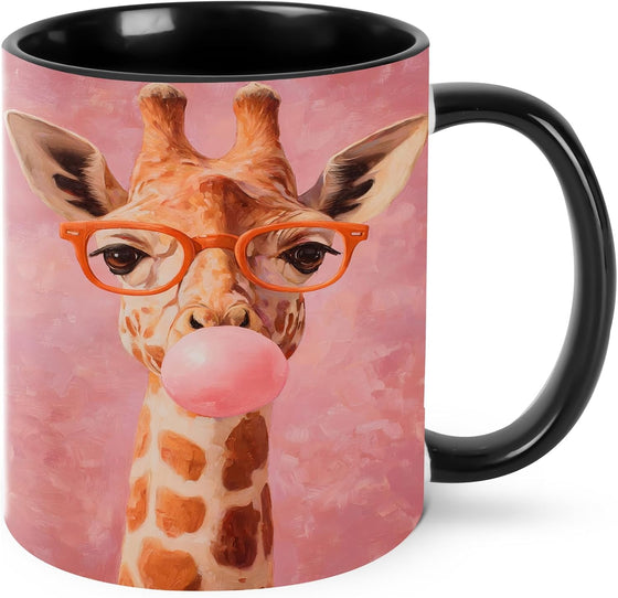 Giraffe Coffee Mug 11 OZ Ceramic Tea Cup Women Men Gifts Office Home Microwaveable & Dishwasher Safe Christmas Birthday