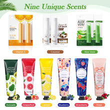 Lip Balm And Hand Cream Gift Set For Women, 6 Lip Balm Bulk + 6 Organza Bags + 6 Hand Lotion, Bridal Wedding Favor for Guests , Christmas Gifts Stocking Stuffers Teacher Appreciation Thank You Gifts