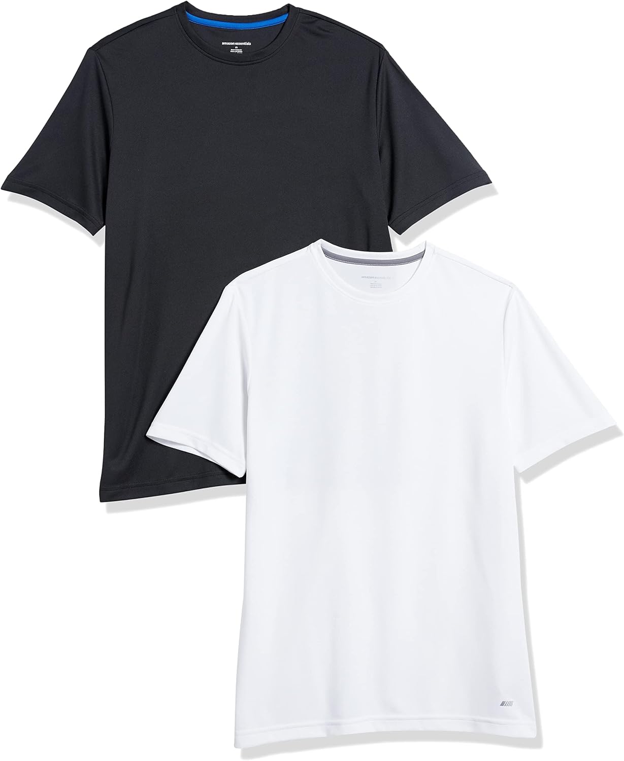 Amazon Essentials Men's Moisture Wicking Breathable Active Performance Tech Gym T-Shirts, Pack of 2