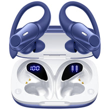 Active Noise Cancelling Ear Buds Wireless Earbuds 80H Playtime Bluetooth Headphones Over Ear Hooks Earphones with Power Display Case Hi-Res Stereo & Clear Calls for Sports Running Gym Workout Black