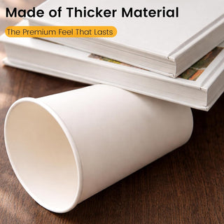 Paper Coffee Cups 12 oz, 100 Pack White Disposable Cups for Hot & Cold Beverages, Sturdy with Leak-Resistant Lining, Ideal for Home, Small Office, Party and Travel