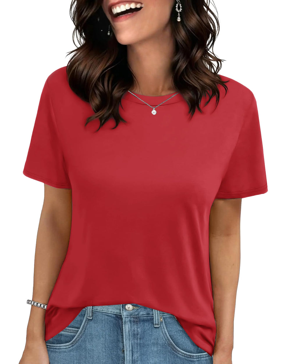 GAYHAY T Shirts for Women - Short Sleeve Spring Summer Tops Soft Basic Tees Beach Vacation Clothes for Casual 2026