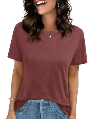 GAYHAY T Shirts for Women - Short Sleeve Spring Summer Tops Soft Basic Tees Beach Vacation Clothes for Casual 2026