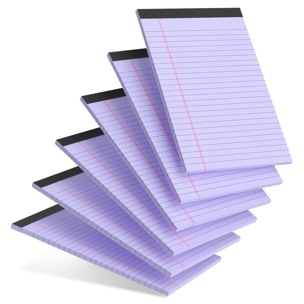 AILZFEI 5pcs Colored Note Pads 5x8 College Ruled Small Legal Pads Paper Notepads 5 Pack Study Back Writing Pads 5 x 8 Paper Pads Perforated Narrow Ruled Pads of Paper 30 Sheets/Pack