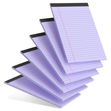 5pcs Small Note Pads 5x8 Notebook College Ruled Legal Pads Color Notepads 5 Pack Study Back Writing Pads 5 x 8 Perforated Narrow Ruled Pads of Paper for School & Office Supplies 30 Sheets/Pack