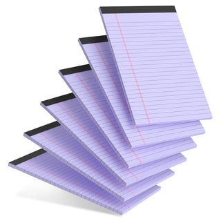 5pcs Small Note Pads 5x8 Notebook College Ruled Legal Pads Color Notepads 5 Pack Study Back Writing Pads 5 x 8 Perforated Narrow Ruled Pads of Paper for School & Office Supplies 30 Sheets/Pack