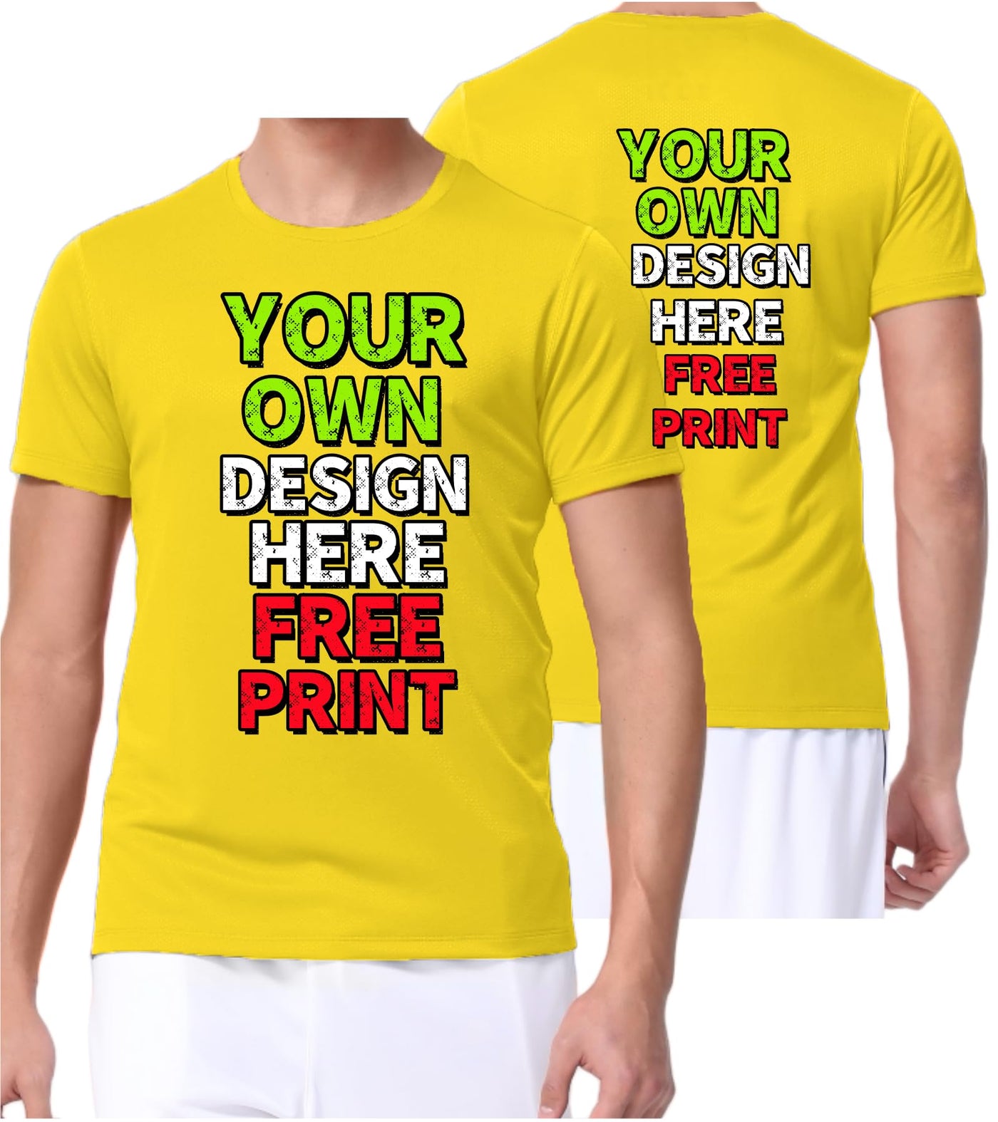 Custom T-Shirts for Men Women Design Your Own Shirt with Text Image Personalized Tee Printed Front/Back