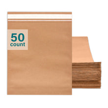 Elementree Small Recyclable Paper Mailers - 11" x 12.5" - 50 Count - Brown Expandable Envelopes & Shipping Bags - Made in the USA - Double-Walled Kraft Paper (00955)