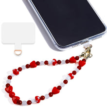 Marble Beaded Phone Wrist Strap,Detachable Phone Bracelet Strap with Tether Tab,Hands-Free Wristlet Strap (Rose Quartz)
