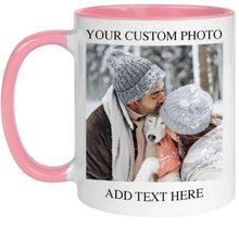 Custom Mug - Personalized Coffee Mug with Photo Text Logo | Taza Personalizada 11oz Both Sides Print | Custom Gifts for Men Women | Customized Picture Cup Dishwasher Safe