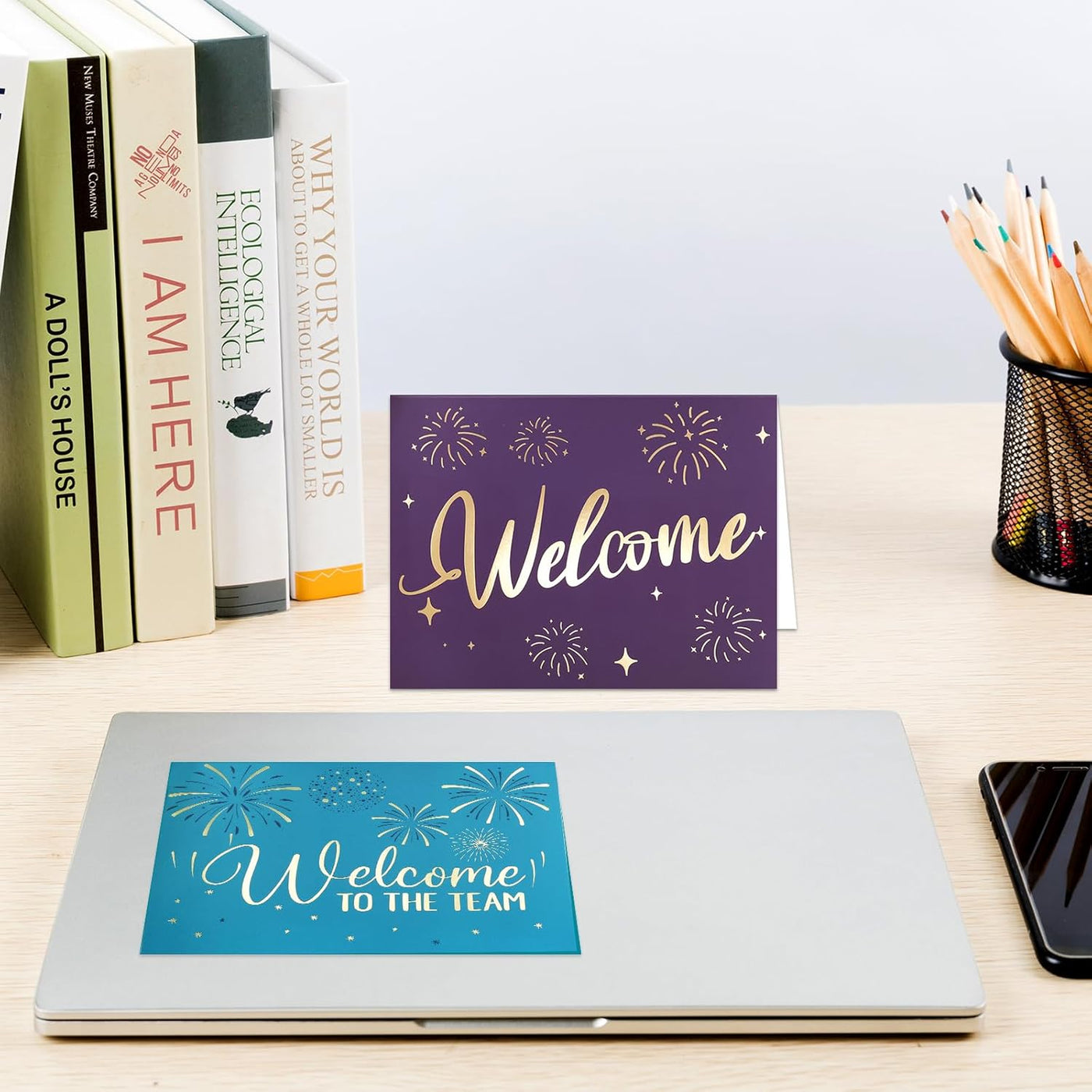 Fancy Land Welcome to the Team Cards 24 Pack Gold Foil Work Cards with Envelopes New Employees Welcome Cards