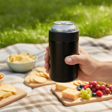 Double Wall Stainless Steel Can Cooler – 5 Inch, Black, Fits Standard Cans - 1 Count