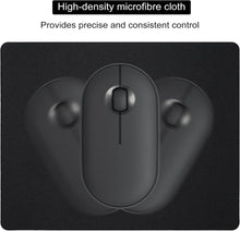 Small Mouse Pad 3 Pack, Mini Mouse Pads for Wireless Mouse and Laptop Computer, Portable Mousepad with Non-Slip Rubber Base & Waterproof Surface - Black -5.5 x 7 in