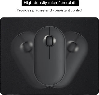 Small Mouse Pad 3 Pack, Mini Mouse Pads for Wireless Mouse and Laptop Computer, Portable Mousepad with Non-Slip Rubber Base & Waterproof Surface - Black -5.5 x 7 in
